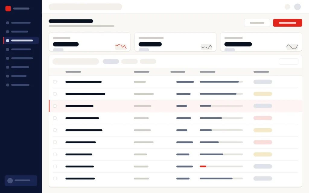 Illustration of an inventory list with stock levels for each item