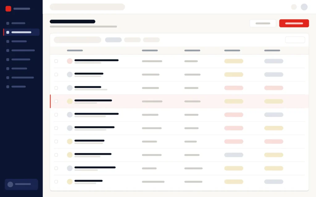 Illustration of an employee list
