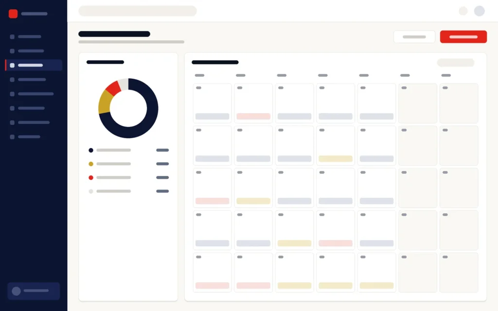 Illustration of a monthly attendance calendar with a leave summary